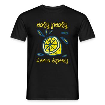 Easy Peasy Lemon Squeezy - Men's T-Shirt - black - Front - AI Model Male 178 light (178cm)