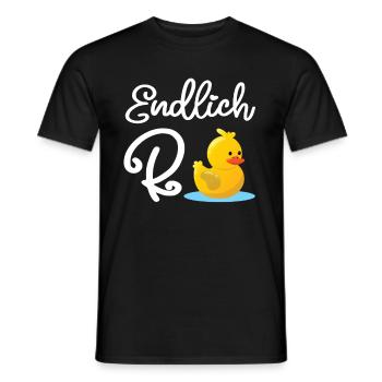 Endlich Rentnerin - Endlich Rente Ente - Männer T-Shirt - Schwarz - Vorne - AI Model Male 178 light (178cm)