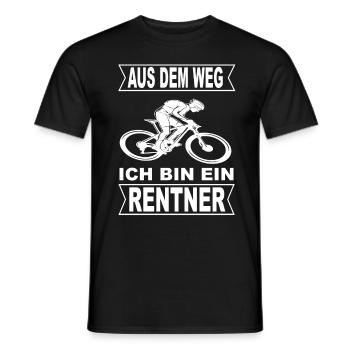 Aus dem Weg Ich Bin Rentner - Rente Mountainbike - Männer T-Shirt - Schwarz - Vorne - AI Model Male 178 light (178cm)