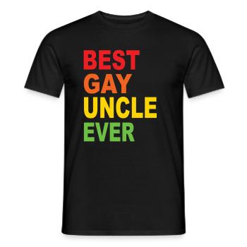 Best Gay Uncle Ever - T-shirt homme - noir - Devant - AI Model Male 178 light (178cm)