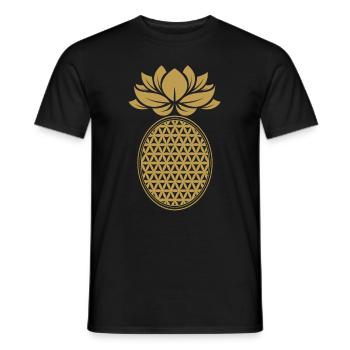 Pineapple Golden Pineapple - Men's T-Shirt - black - Front - AI Model Male 178 light (178cm)