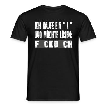 flick dich so viel - fick dich - Männer T-Shirt - Schwarz - Vorne - AI Model Male 178 light (178cm)