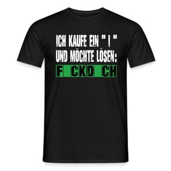 flick dich so viel - fick dich - Männer T-Shirt - Schwarz - Vorne - AI Model Male 178 light (178cm)