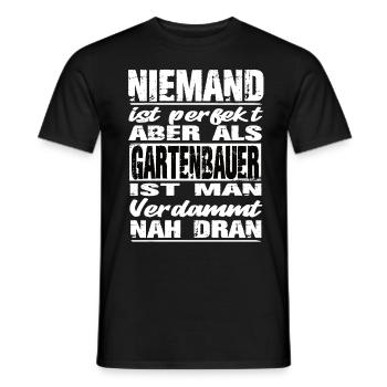 Gartenbau Gartenbauer Sprüche Handwerk Baustelle - Männer T-Shirt - Schwarz - Vorne - AI Model Male 178 light (178cm)
