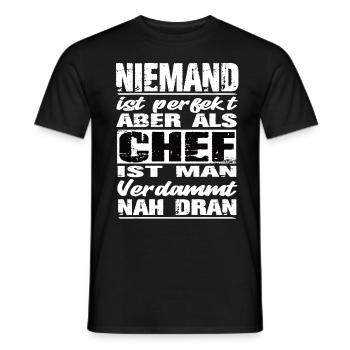 Chef Chef Sprüche Handwerk Baustelle - Männer T-Shirt - Schwarz - Vorne - AI Model Male 178 light (178cm)