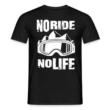 Snowboard No Ride No Life Snowboarder - Männer T-Shirt - Schwarz - Vorne - AI Model Male 178 light (178cm)