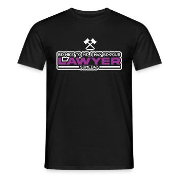 Soyez gentil avec moi Je suis peut-être votre avocat Jusristen Jura - T-shirt homme - noir - Devant - AI Model Male 178 light (178cm)