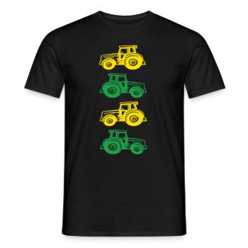 Tracteur - T-shirt homme - noir - Devant - AI Model Male 178 light (178cm)