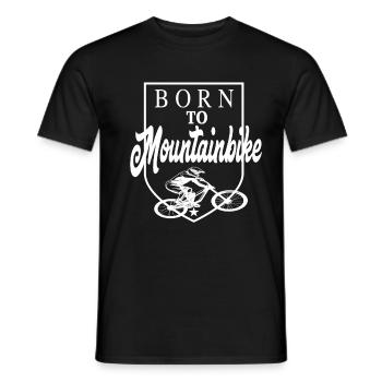 Born to Mountainbike - Männer T-Shirt - Schwarz - Vorne - AI Model Male 178 light (178cm)