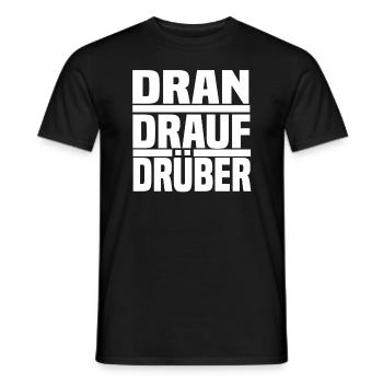 dran drauf drüber panzergrenadier - Männer T-Shirt - Schwarz - Vorne - AI Model Male 178 light (178cm)