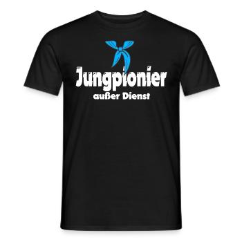 Jungpionier mit Halstuch - Männer T-Shirt - Schwarz - Vorne - AI Model Male 178 light (178cm)