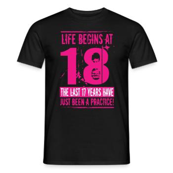 18 Birthday Man - Men's T-Shirt - black - Front - AI Model Male 178 light (178cm)