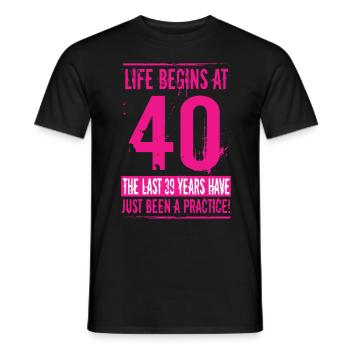 40e anniversaire - T-shirt homme - noir - Devant - AI Model Male 178 light (178cm)
