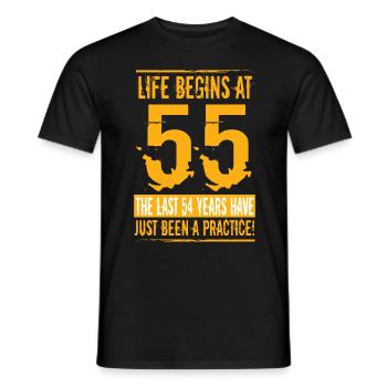 55 Geburtstag Mann - Männer T-Shirt - Schwarz - Vorne - AI Model Male 178 light (178cm)