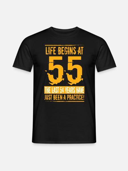 55 birthday man - Men's T-Shirt - black