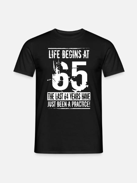 65 birthday man - Men's T-Shirt - black