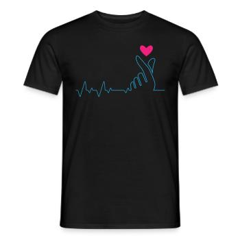 Kpop Fashion - Männer T-Shirt - Schwarz - Vorne - AI Model Male 178 light (178cm)