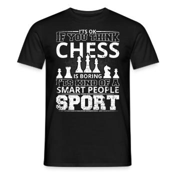 Chess Chess Pieces Chess Game Chess - Men's T-Shirt - black - Front - AI Model Male 178 light (178cm)