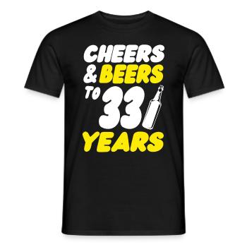 33 Geburtstag - Männer T-Shirt - Schwarz - Vorne - AI Model Male 178 light (178cm)