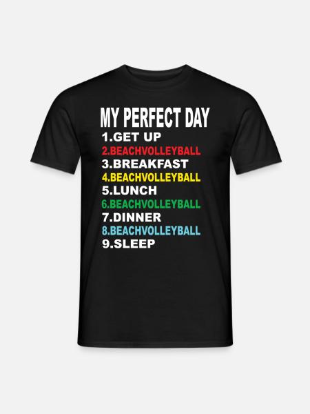 Ma journée parfaite Beach Volleyball - T-shirt homme - noir