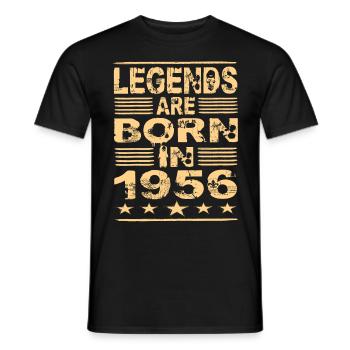 Legenden werden 1956 geboren - Männer T-Shirt - Schwarz - Vorne - AI Model Male 178 light (178cm)