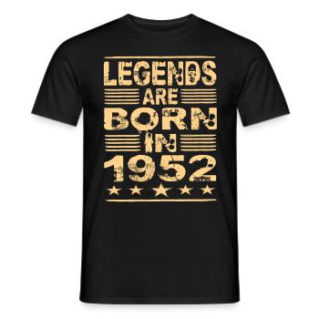 Legenden werden 1952 geboren - Männer T-Shirt - Schwarz - Vorne - AI Model Male 178 light (178cm)