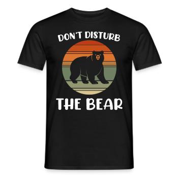 Ours ours ne pas déranger en disant - T-shirt homme - noir - Devant - AI Model Male 178 light (178cm)