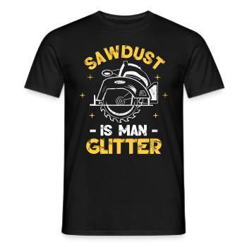 La sciure de bois est l’homme glitter - T-shirt homme - noir - Devant - AI Model Male 178 light (178cm)