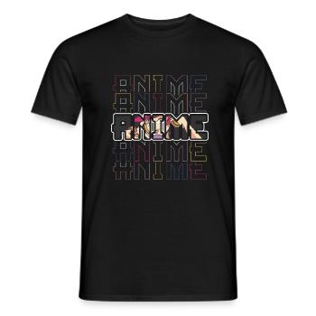 Anime - T-shirt homme - noir - Devant - AI Model Male 178 light (178cm)