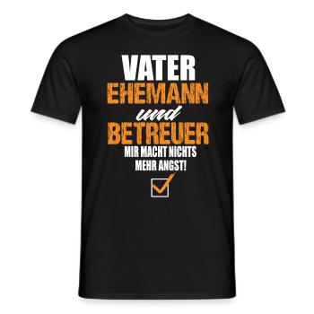Vater Ehemann und Betreuer - Männer T-Shirt - Schwarz - Vorne - AI Model Male 178 light (178cm)