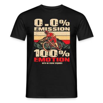 Bicycle Cyclist Mountain Bike Cycling - Men's T-Shirt - black - Front - AI Model Male 178 light (178cm)