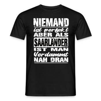 Saarländer - Männer T-Shirt - Schwarz - Vorne - AI Model Male 178 light (178cm)