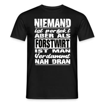 Forstwirt - Männer T-Shirt - Schwarz - Vorne - AI Model Male 178 light (178cm)
