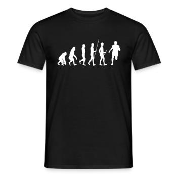 Évolution de la course à pied - T-shirt homme - noir - Devant - AI Model Male 178 light (178cm)