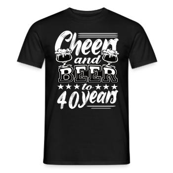 40th birthday - Men's T-Shirt - black - Front - AI Model Male 178 light (178cm)