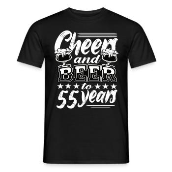 55e anniversaire - T-shirt homme - noir - Devant - AI Model Male 178 light (178cm)