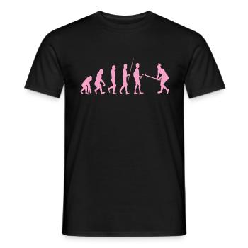 Field Hockey Evolution - Men's T-Shirt - black - Front - AI Model Male 178 light (178cm)