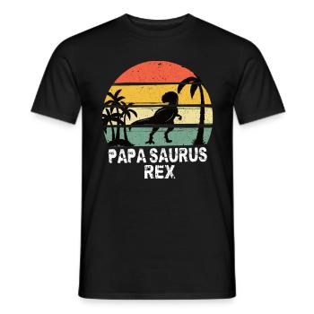 Papa Saurus Rex - Männer T-Shirt - Schwarz - Vorne - AI Model Male 178 light (178cm)