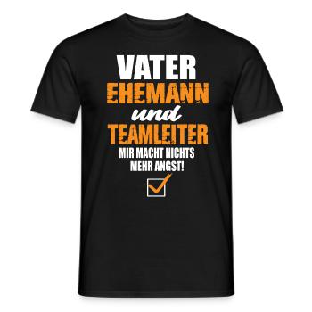 Vater Ehemann und Teamleiter - Männer T-Shirt - Schwarz - Vorne - AI Model Male 178 light (178cm)