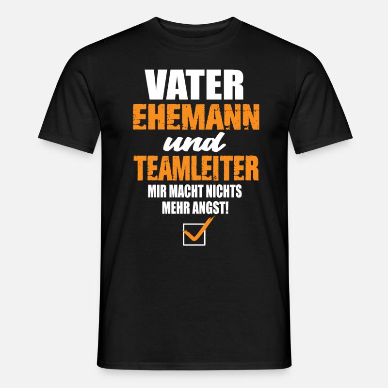 Vater Ehemann und Teamleiter - Männer T-Shirt - Schwarz