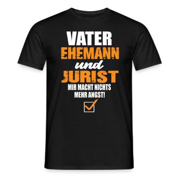 Vater Ehemann und Jurist - Männer T-Shirt - Schwarz - Vorne - AI Model Male 178 light (178cm)