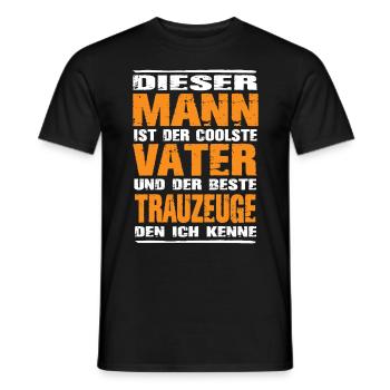 Vater und Trauzeuge - Männer T-Shirt - Schwarz - Vorne - AI Model Male 178 light (178cm)