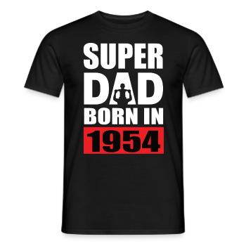 Dad's birthday 1954 - Men's T-Shirt - black - Front - AI Model Male 178 light (178cm)