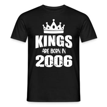 Kings are born in 2006 - Men's T-Shirt - black - Front - AI Model Male 178 light (178cm)