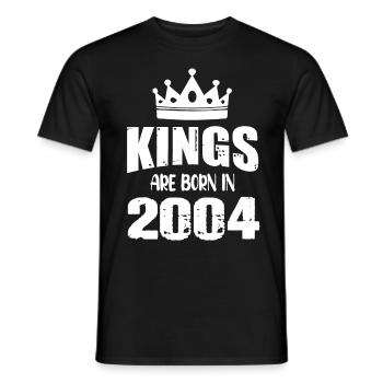 Kings are born in 2004 - Men's T-Shirt - black - Front - AI Model Male 178 light (178cm)