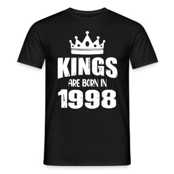 Kings are born in 1998 - Men's T-Shirt - black - Front - AI Model Male 178 light (178cm)