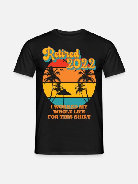 Retired 2022 - Männer T-Shirt - Schwarz