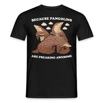 Parce que les pangolins sont des pangolins effrayants - T-shirt homme - noir - Devant - AI Model Male 178 light (178cm)