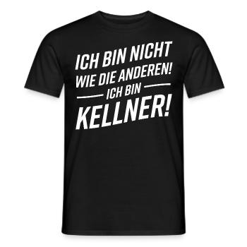 Kellner Humor Spruch - Männer T-Shirt - Schwarz - Vorne - AI Model Male 178 light (178cm)