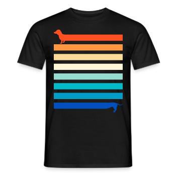 Dog Friend Outfit, Best Friend Dog Dachshund - Men's T-Shirt - black - Front - AI Model Male 178 light (178cm)